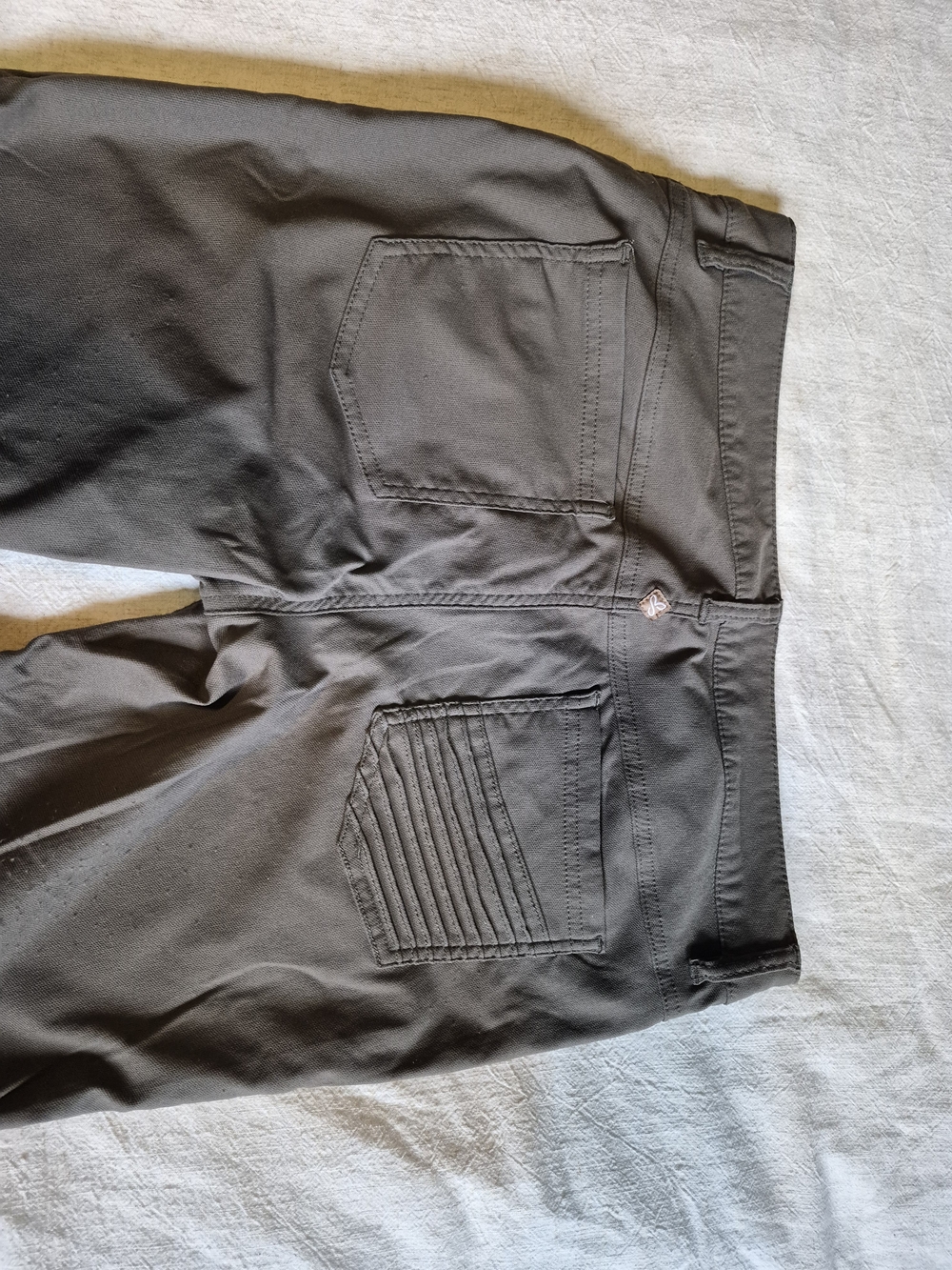 Prana Slim Moto-Style Stretch Pants in Olive - Picture 4 of 8
